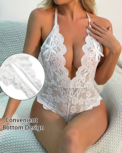 Body Lencería Sexy Espalda Abierta – Encaje Elegante
