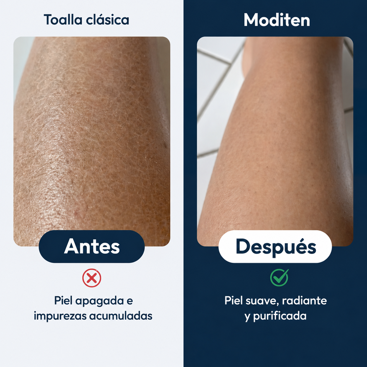Toalla Exfoliante Corporal Moditen | Limpieza Profunda y Piel Suave