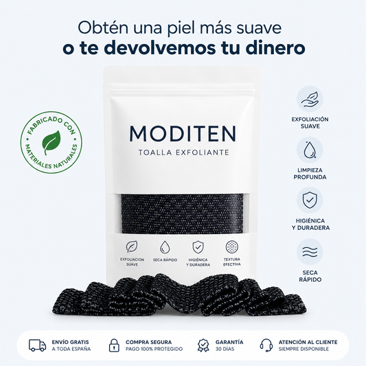 Toalla Exfoliante Corporal Moditen | Limpieza Profunda y Piel Suave