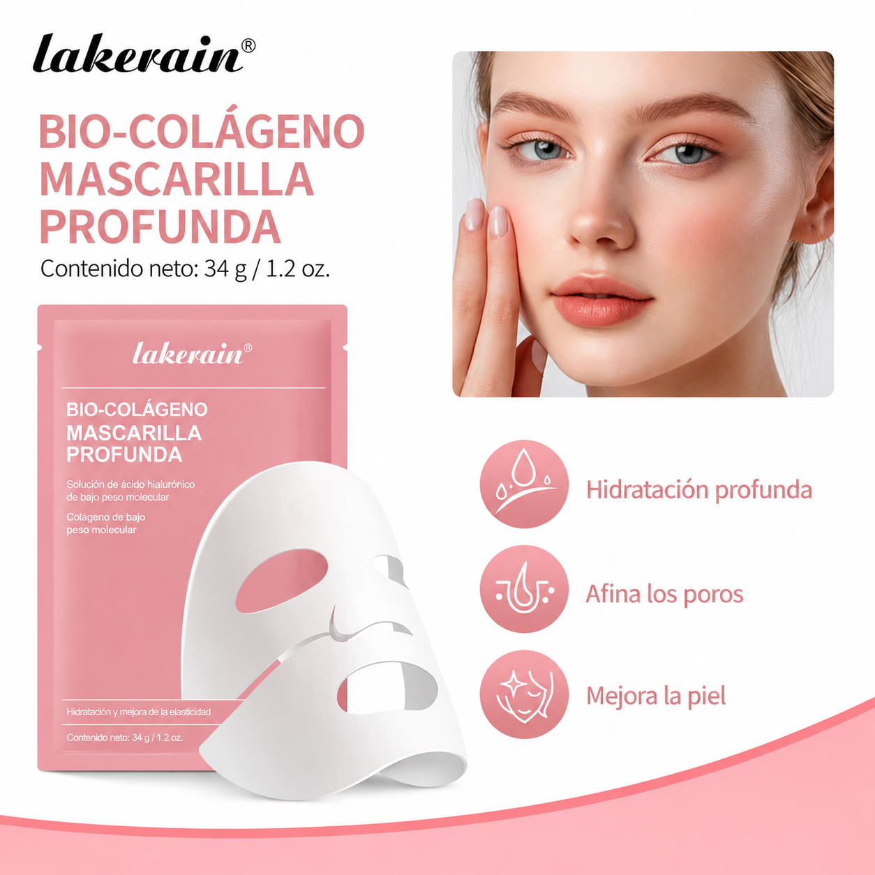 Mascarilla Facial de Biocolágeno Glow