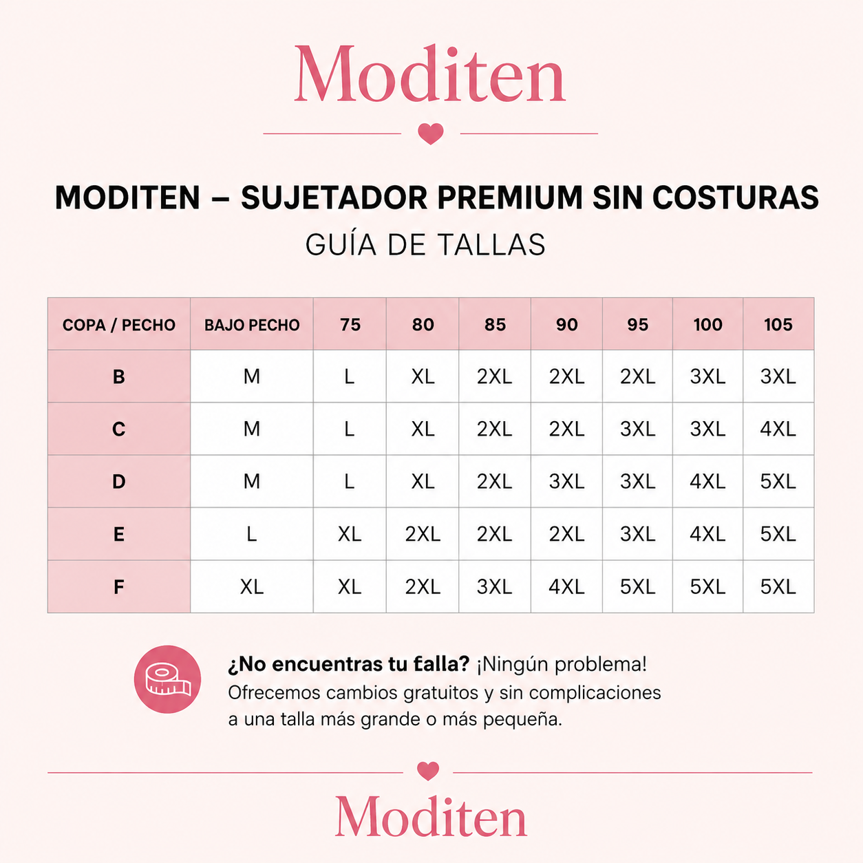 Sujetador ComfortLift™ sin costuras – Moditen