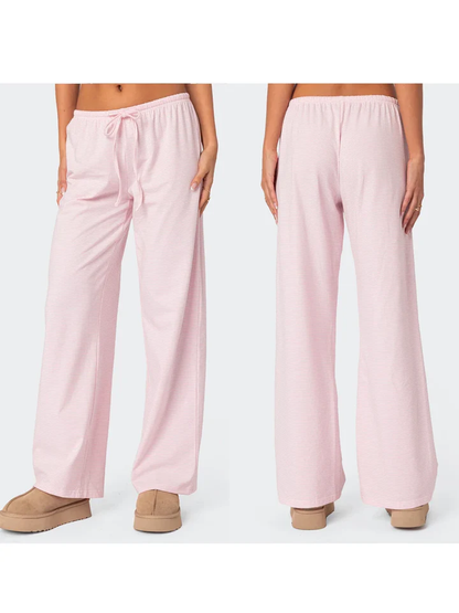 Pantalón ancho a rayas para mujer