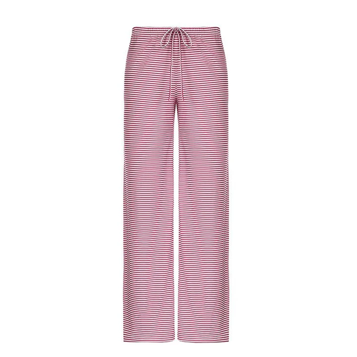 Pantalón ancho a rayas para mujer