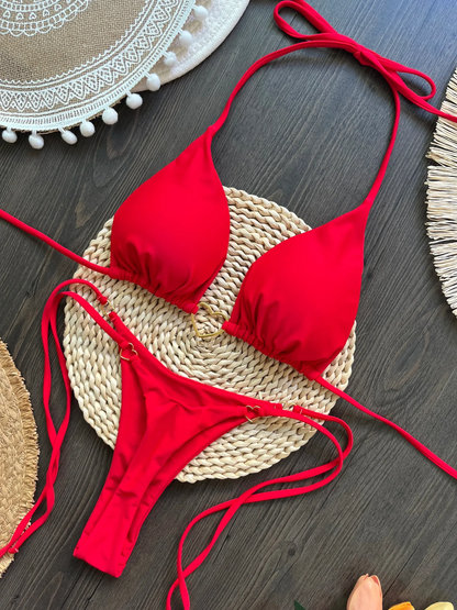 Bikini Brasileño con Tiras Ajustables